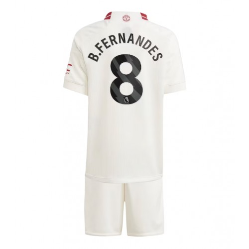 Fotballdrakt Barn Manchester United Bruno Fernandes #8 Tredjedraktsett 2023-24 Kortermet (+ Korte bukser)